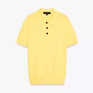 Zara Sunny Yellow Polo Sweater